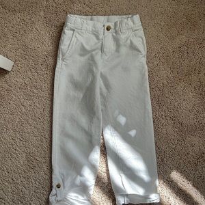 Boys Janie Jack White linen pants size 7